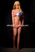158cm Sex Doll Skiny Blonde American Bikini Lady Standing Realistic Breast Adult Sex Doll by automatic woman